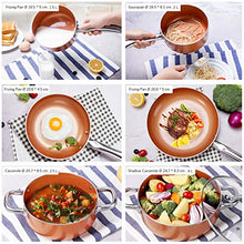 Load image into Gallery viewer, CUSIBOX Cookware Set Pan & Pot Set 6 Piece , Stock Pot, Saute Pan, Saucepan,Glass Lid | Induction | Nonstick