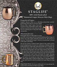 Load image into Gallery viewer, STAGLIFE 16 Oz Black Moscow Mule Copper Mugs, Genuine Copper Cups for Drinking Moscow Mules, Handcrafted Solid Real Copper Mug Cup, Hammered Gift Set of 2