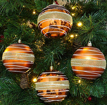 Load image into Gallery viewer, Copper & Gold Christmas Bauble Decoration