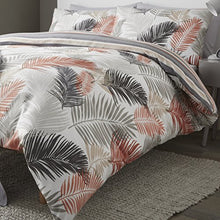 Load image into Gallery viewer, Fern Leaf Tropical Duvet Cover Set | Copper | Easy Care | Fusion