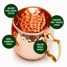 Load image into Gallery viewer, Pure Copper Moscow Mule Mugs
