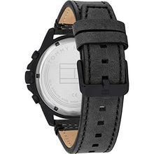 Load image into Gallery viewer, Tommy Hilfiger Analogue Multifunction Quartz Watch for Men with Black Leather Strap - 1791893
