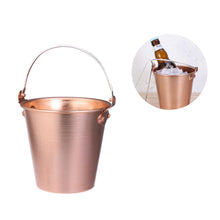 Load image into Gallery viewer, Healeved Copper Ice Bucket Steel Container Steel Ice Bucket Wine Bucket Ice Bucket Ice Holder Beverage Cooler Bucket Drink Containers with Ice Tong for Home Bar KTV Weddings Party Stainless
