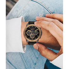 Load image into Gallery viewer, Tommy Hilfiger Analogue Multifunction Quartz Watch for Men with Black Leather Strap - 1791893
