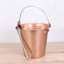 Load image into Gallery viewer, Healeved Copper Ice Bucket Steel Container Steel Ice Bucket Wine Bucket Ice Bucket Ice Holder Beverage Cooler Bucket Drink Containers with Ice Tong for Home Bar KTV Weddings Party Stainless
