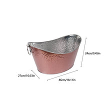 Load image into Gallery viewer, Goklmn 12L Beverage Tub,Stainless Steel Champagne Bucket Large Ice Bucket with Handles,Drink Bucket for Parties Home Bar
