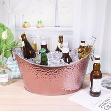 Load image into Gallery viewer, Goklmn 12L Beverage Tub,Stainless Steel Champagne Bucket Large Ice Bucket with Handles,Drink Bucket for Parties Home Bar
