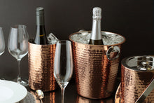 Load image into Gallery viewer, apollo THE HOUSEWARES BRAND - Double Walled Wine Champagne Prosecco Beer Spirits Bottle Cooler - Stainless Steel Inner - Size 18.5x12cm - Polished Copper Outer
