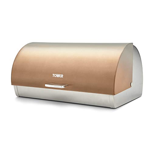 Copper & Stainless Steel Ombre Bread Bin | Large Capacity | Tower