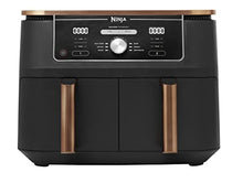Load image into Gallery viewer, Ninja | Air Fryer | Black &amp; Copper | Dual Zone | 2 Drawers | 9.5 L | Amazon Exclusive 
