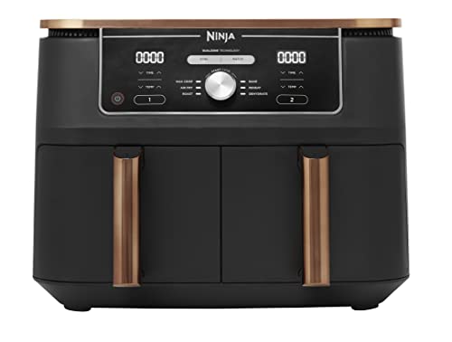 Ninja | Air Fryer | Black & Copper | Dual Zone | 2 Drawers | 9.5 L | Amazon Exclusive 