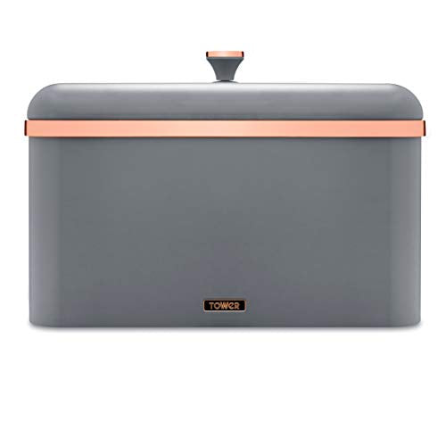 Bread Bin | Grey & Copper / Rose-Gold | Tower 