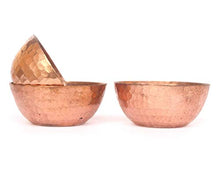 Load image into Gallery viewer, Set Of 3 Copper Candle Dishes | Bowls 
