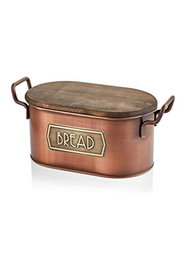 Copper Finish Bread Bin | With Lid 