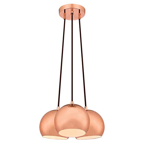 High Gloss Copper Finish | Cluster Pendant | Three Lights