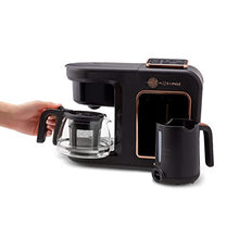 Load image into Gallery viewer, Black &amp; Copper Coffee Machine | Karaca 
