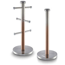 Load image into Gallery viewer, Tower | Copper Ombre Mug Tree &amp; Kitchen Roll Holder | Stainless Steel 
