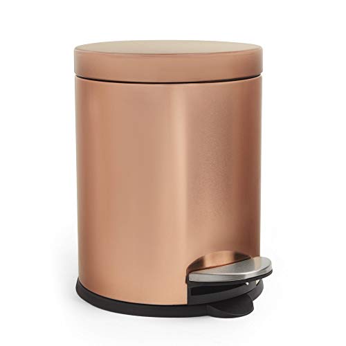 Copper/Rose Gold Pedal Bin With Lid | 5L | Bathroom Bin
