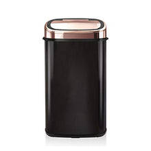 Load image into Gallery viewer, Tower | Kitchen Bin | Square | With Infrared Technology | Black &amp; Rose Gold/ Copper | 58 Litre
