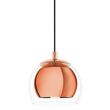 Load image into Gallery viewer, Copper Metal &amp; Clear Glass Pendant Light | Ceiling Lamp | Eglo
