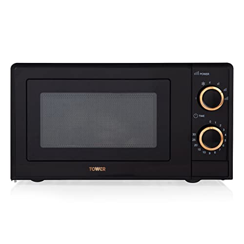 Tower | Black & Rose Gold Copper | Microwave | 700W | 6 Power Levels | T24029RG