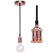 Load image into Gallery viewer, Vintage Rose Copper Pendant Light Fitting | Industrial Style | E27 Bulb | Jing
