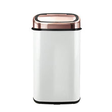 Load image into Gallery viewer, Tower Kitchen Bin With Sensor Lid | 58 Litre | White &amp; Rose Gold, Copper | Touchless | Infrared Technology 
