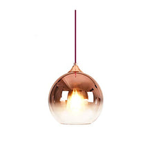 Load image into Gallery viewer, Copper Rose-Gold Spherical Gradient Colour Glass Pendant | Chandelier
