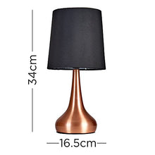 Load image into Gallery viewer, Black &amp; Copper Table Lamp
