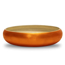 Load image into Gallery viewer, Large Handcrafted Copper &amp; Bamboo Bowl | Serving Bowl | 100% Eco-Friendly 
