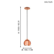 Load image into Gallery viewer, Ceiling Pendant Light | Copper &amp; Glass
