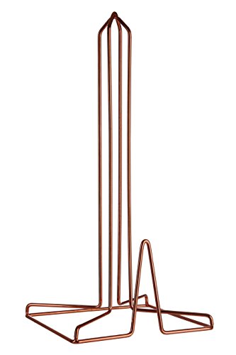 Premier Housewares | Vertex Kitchen Roll Holder | Copper Plated | 15 x 15 x 31 cm