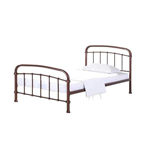 Copper Coloured Metal Bed Frame | Single, Double, Kingsize | Halston | LPD