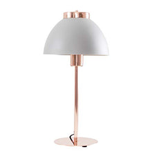 Load image into Gallery viewer, Bedside Table Lamp | Satin Grey &amp; Polished Copper Finish 
