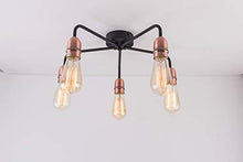 Load image into Gallery viewer, Black &amp; Vintage Copper Ceiling Light 
