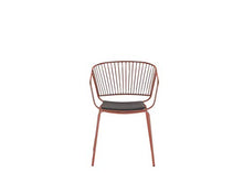 Load image into Gallery viewer, Copper Dining Chair | Metal | Faux Leather Seat Pad
