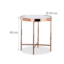 Load image into Gallery viewer, Mirrored Finish | Copper | Round Side Table 
