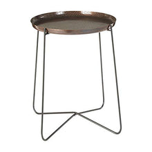 Load image into Gallery viewer, Copper Metal Side Table 
