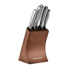 Load image into Gallery viewer, Morphy Richards | 5 Piece Knife Block | Copper &amp; High Grade Polished Stainless Steel | Accents Range
