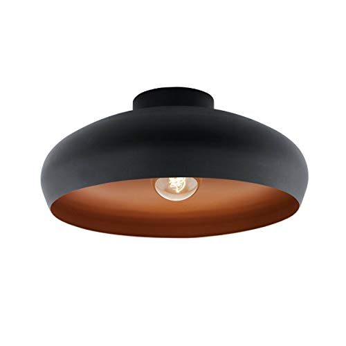 Modern Black & Copper Mogano Ceiling Light | Ceiling Mounted | Eglo