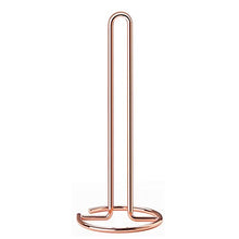 Load image into Gallery viewer, Contemporary Copper Kitchen Roll Holder | Stainless Steel Freestanding Paper Towel Holder 
