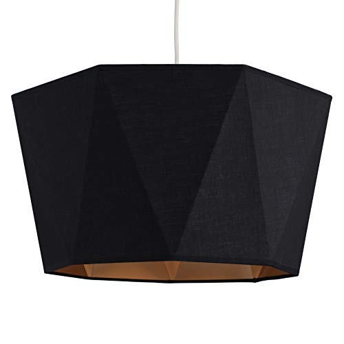 Black & Copper | Geometric Floor Lamp Shade | Light Shade 