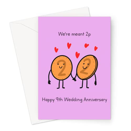 9th Wedding Anniversary Greeting Card | Copper 