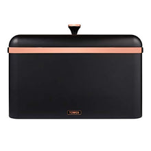 Load image into Gallery viewer, Tower | Cavaletto Collection | Black &amp; Rose Gold/ Copper | Bread Bin
