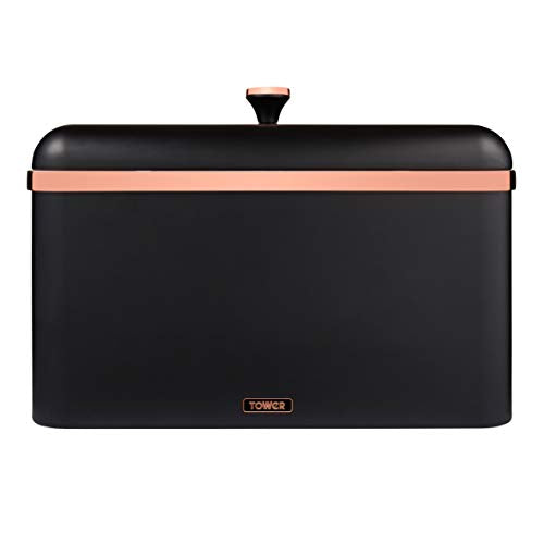 Tower | Cavaletto Collection | Black & Rose Gold/ Copper | Bread Bin