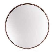 Load image into Gallery viewer, Copper Rose Gold Large Round Metal Wall Mirror | Elegance By Casa Chic | 58.5 cm
