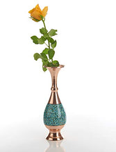 Load image into Gallery viewer, Modern Copper Vase | Turquoise | 25cm 
