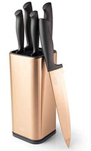 Load image into Gallery viewer, Metallic Copper Knife Block Set | 5pcs | Taylors Eye Witness
