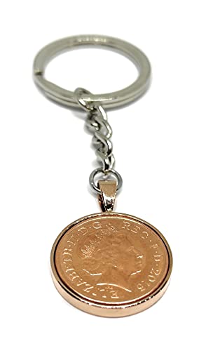 7th Copper Wedding Anniversary | Coin Keyring