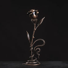 Load image into Gallery viewer, Copper Rose With A Metal Stand | Wedding Anniversary Present 
